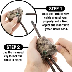 Python™ Adjustable Locking Cable 2-pk; Mossy Oak® Country DNA™ Camouflage